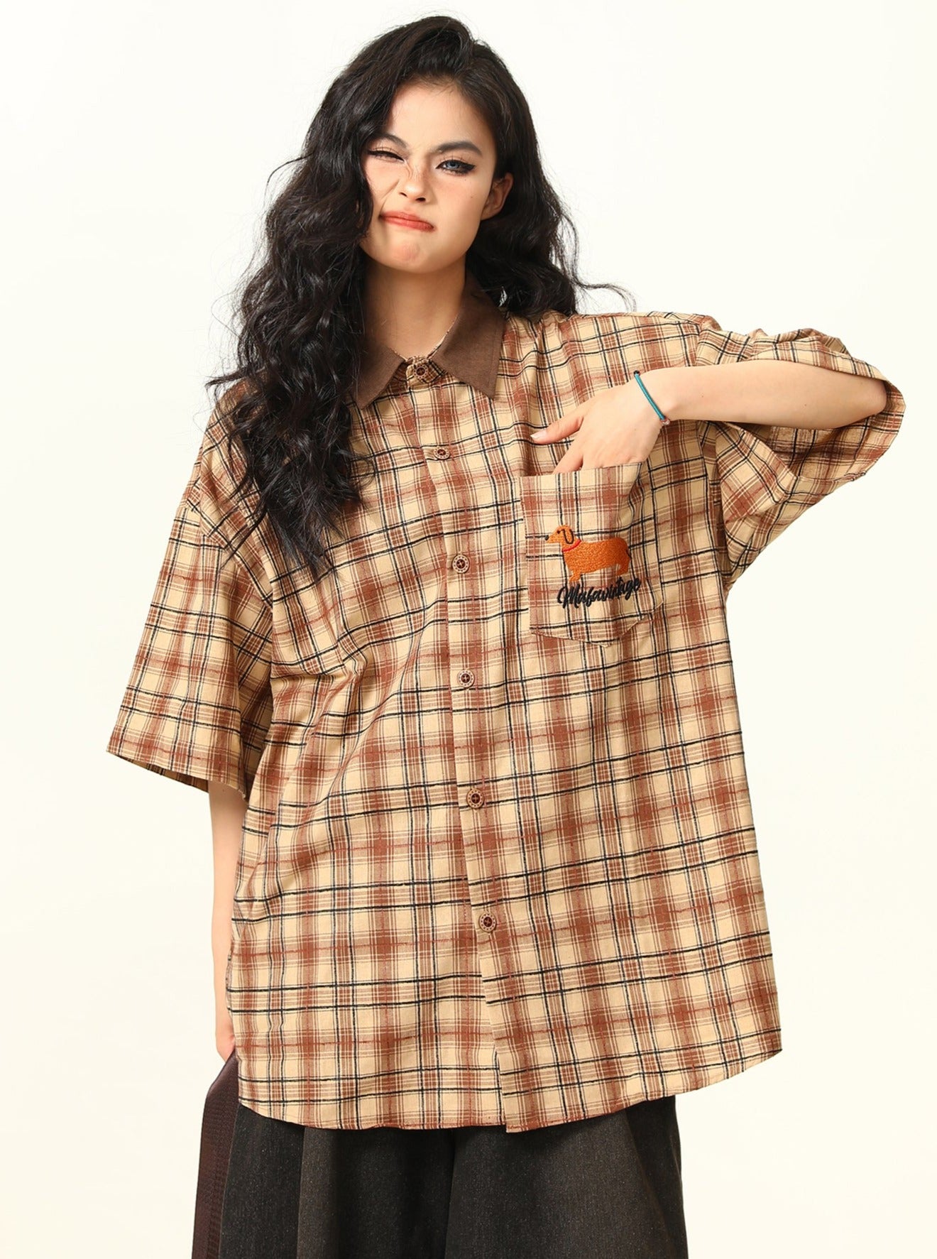 Retro Maillard Plaid Shirt