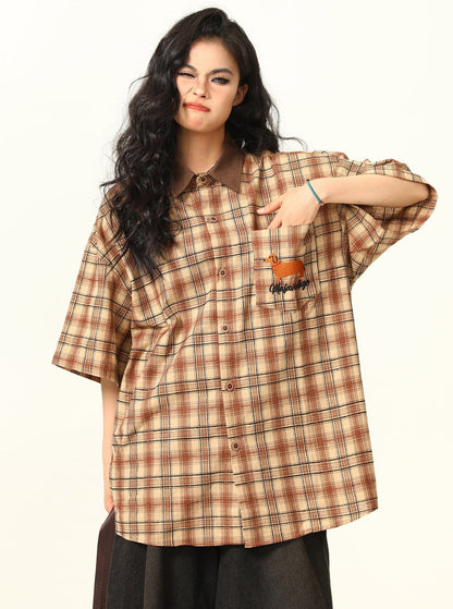 Retro Maillard Plaid Shirt