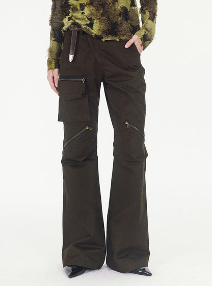 Dark brown long-legged pants