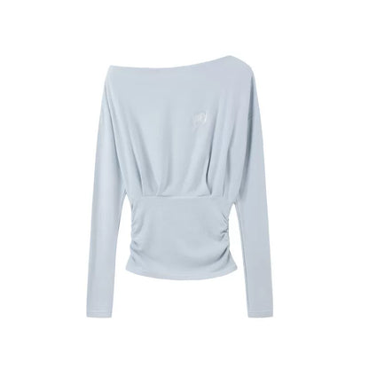 Knitted Off-Shoulder Top and Plaid Skirt Set-Up