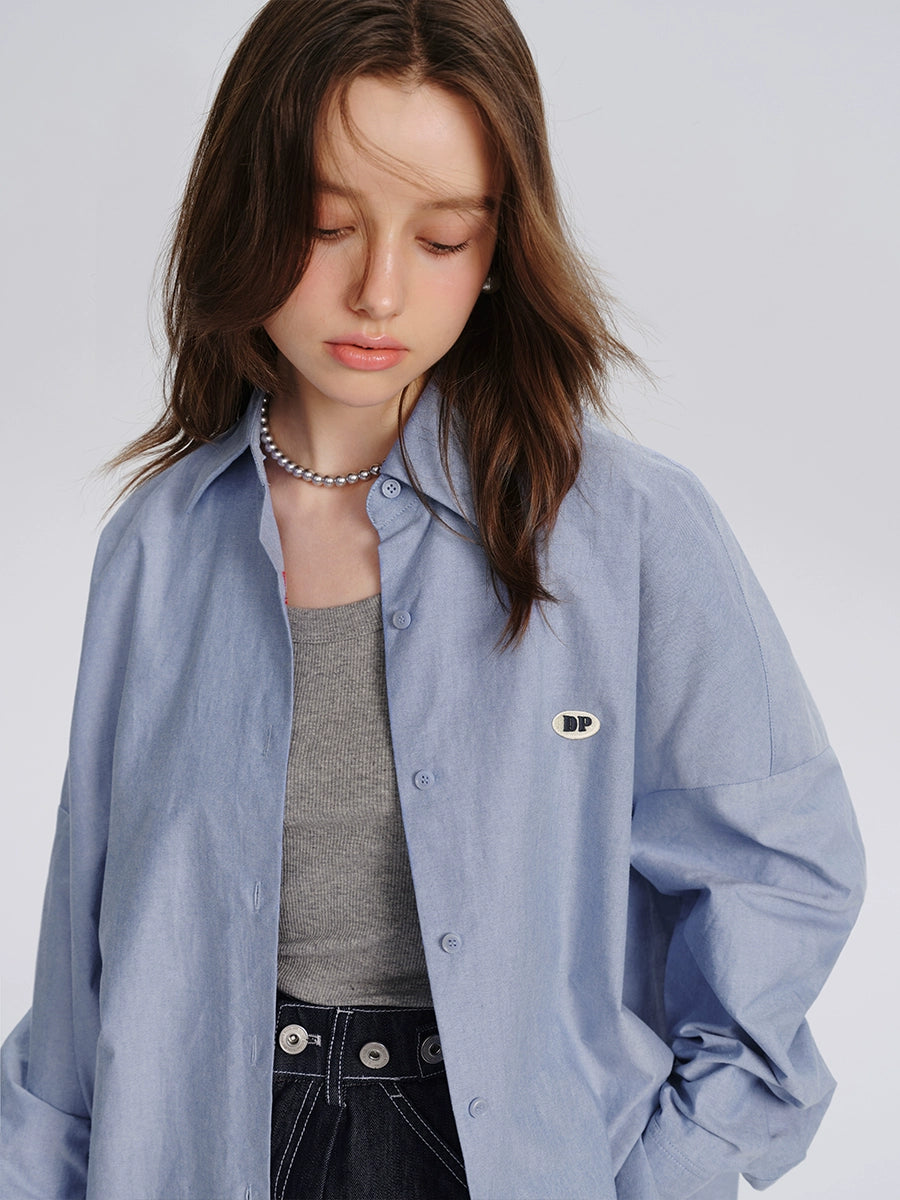 French Blue Loose Shirt