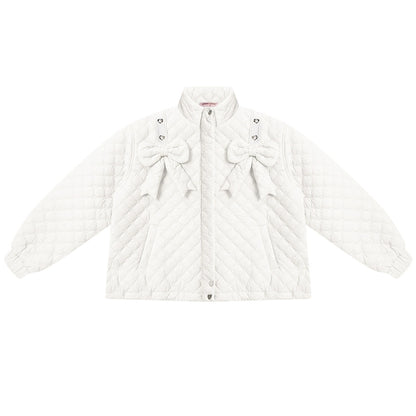 Retro Style White Cotton Jacket