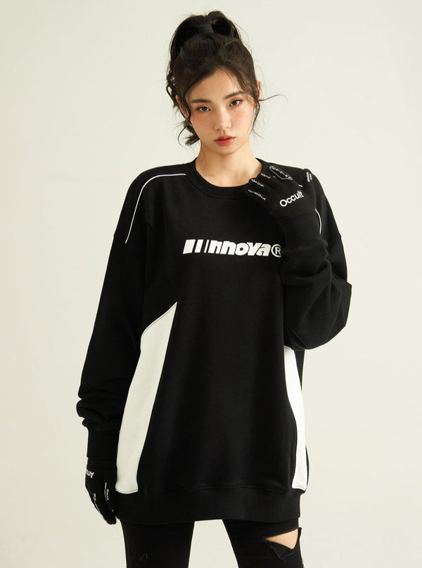 Crewneck long sleeve couple sweatshirt