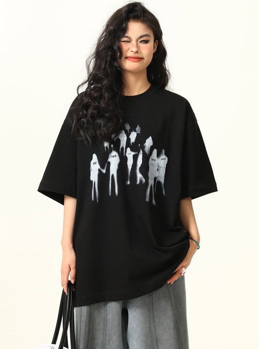 Retro Touching Shadow T-Shirt