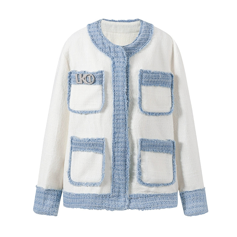 Duftende Denim Patchworkjacke