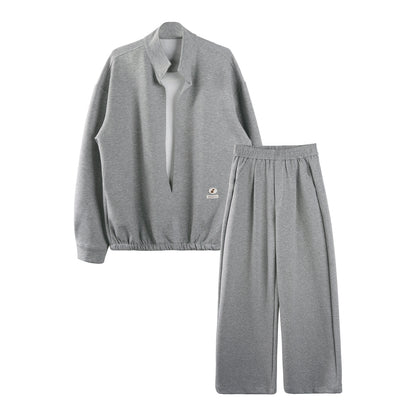 Fake Two-Piece Sweatshirt Pants Set-Up