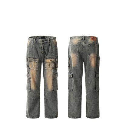 Retro Dyed Straight Leg Cargo Pants