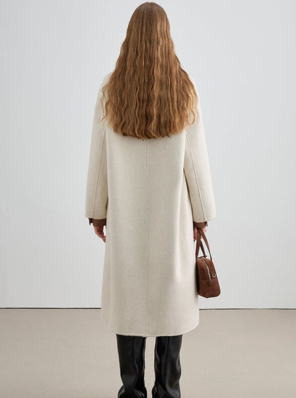 small medium-length woolen coat