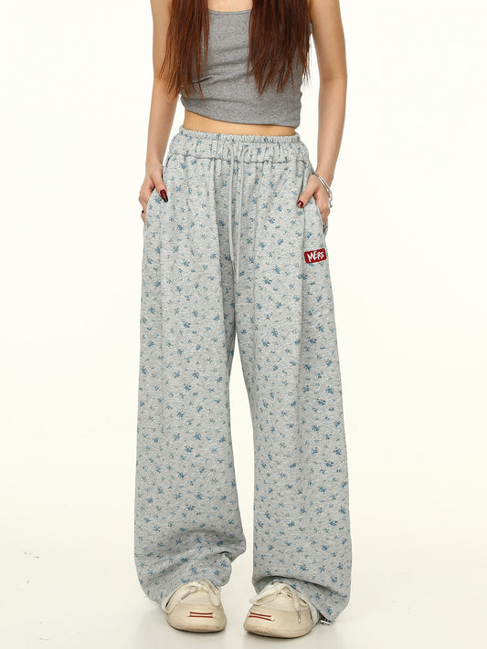 American Retro Small Floral Pants