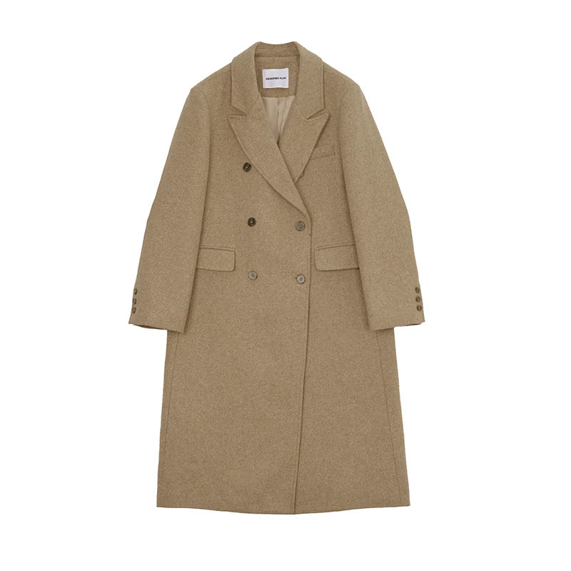 Suit collar woolen coat