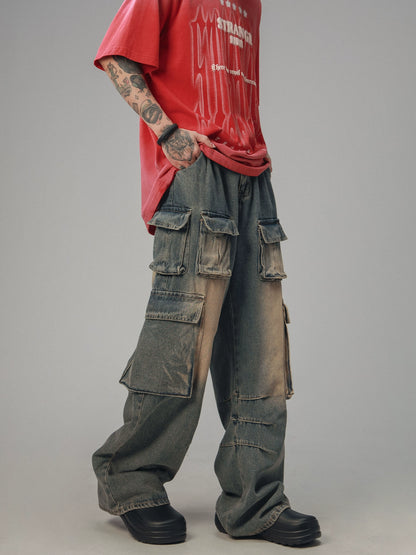 Retro Dyed Straight Leg Cargo Pants