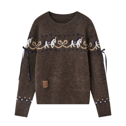 Fun Spinning Pony Jacquard Sweater