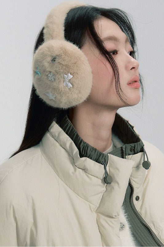 Warm Button Accent Earmuffs