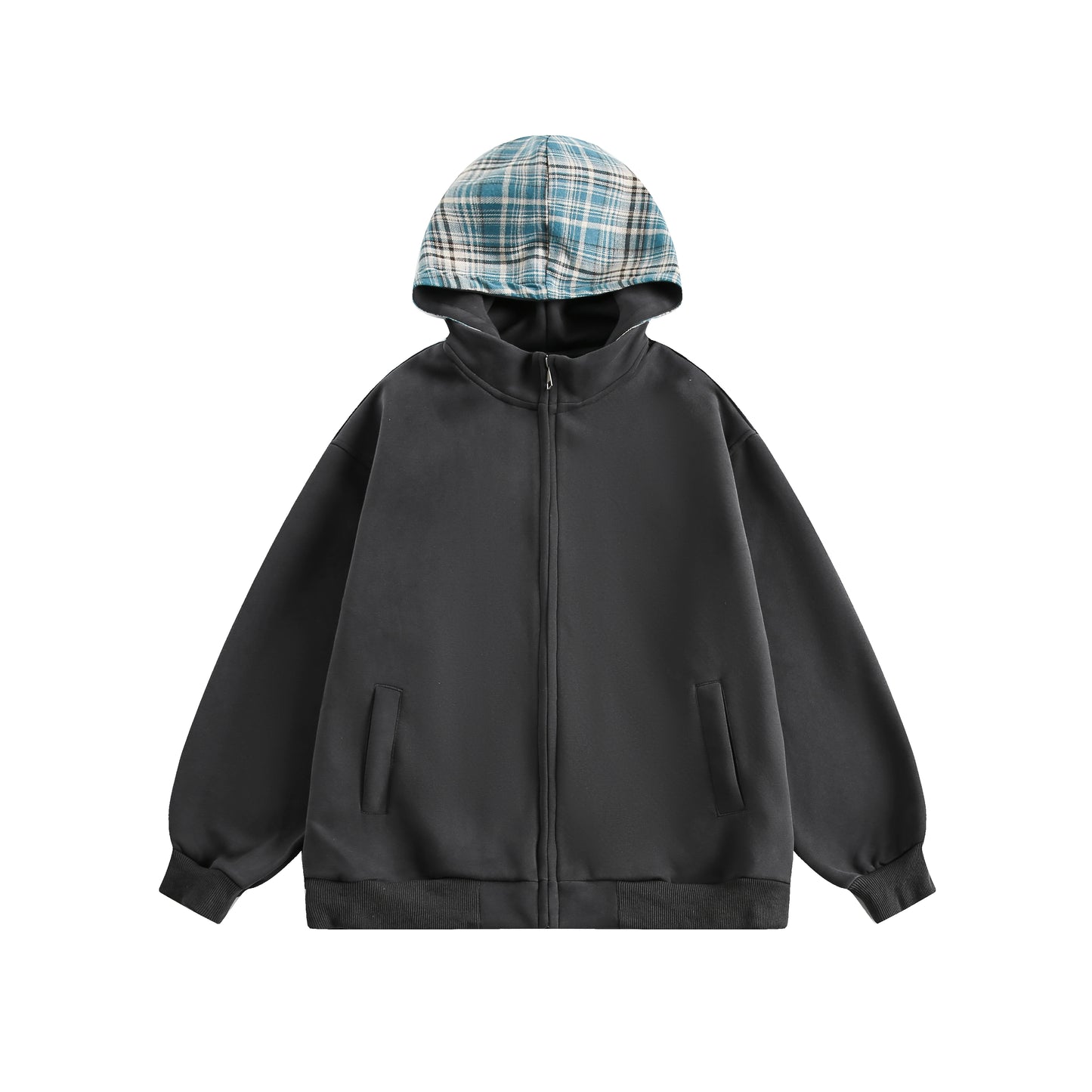 Retro Hooded Solid Color Jacket