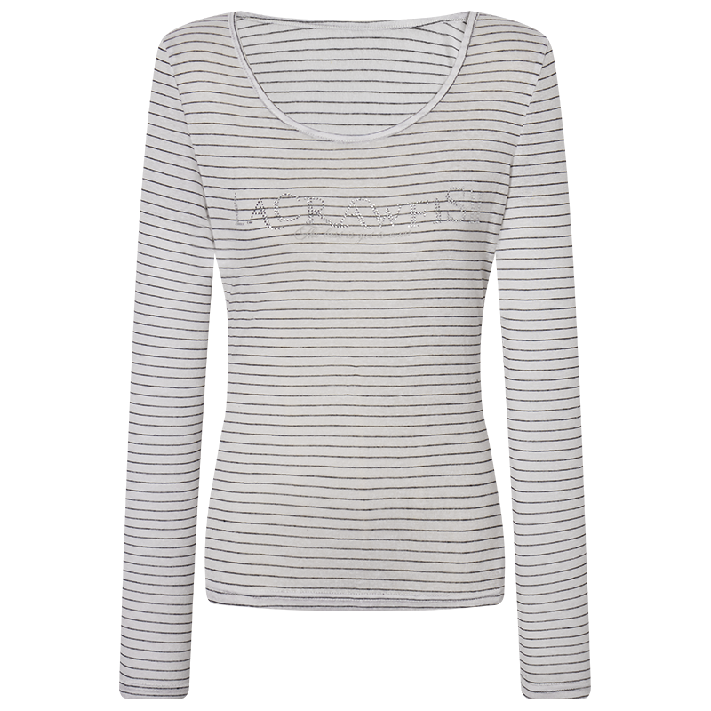 Rhinestone Slim Fit Long Sleeve Top