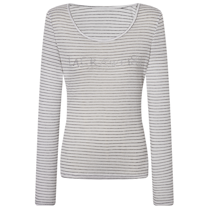 Rhinestone Slim Fit Long Sleeve Top