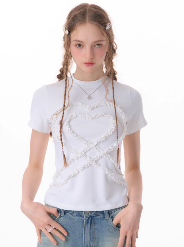 American Retro Round Neck Top