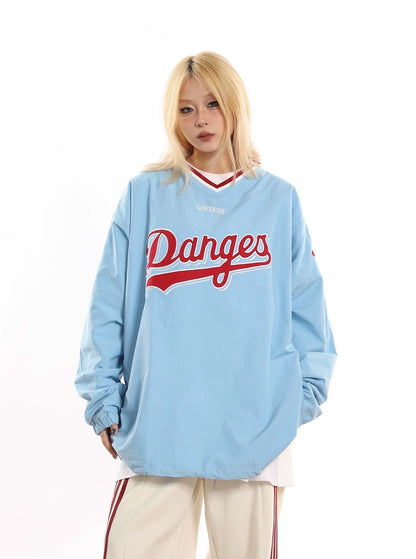 American High Street V-Neck Jersey Sweatshirt