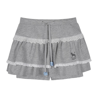 Sweet Grey Tiered Skirt