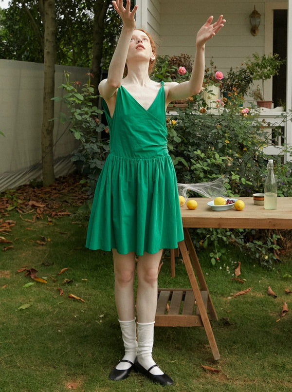 Vintage Elegant V-Neck Dress