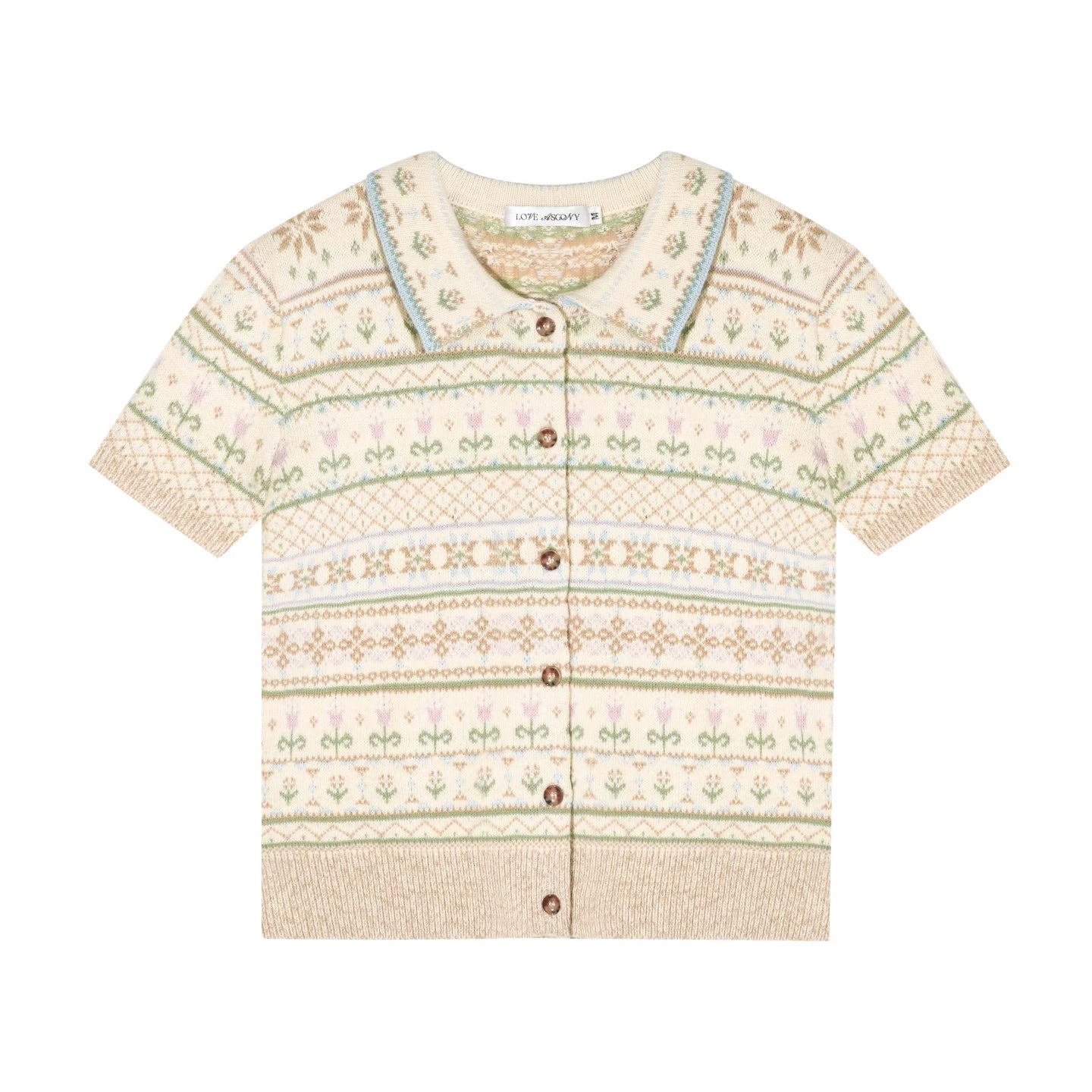 Wool Blend Fair Isle Top