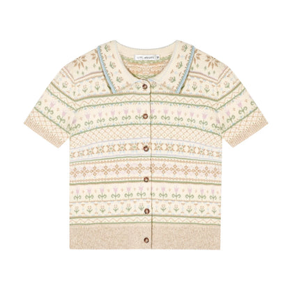 Wool Blend Fair Isle Top