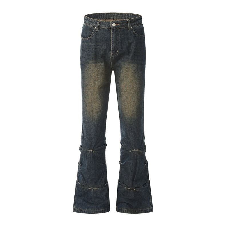 Niche Design Flared Jeans Pants