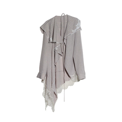 French Lace Ruffled Blouse