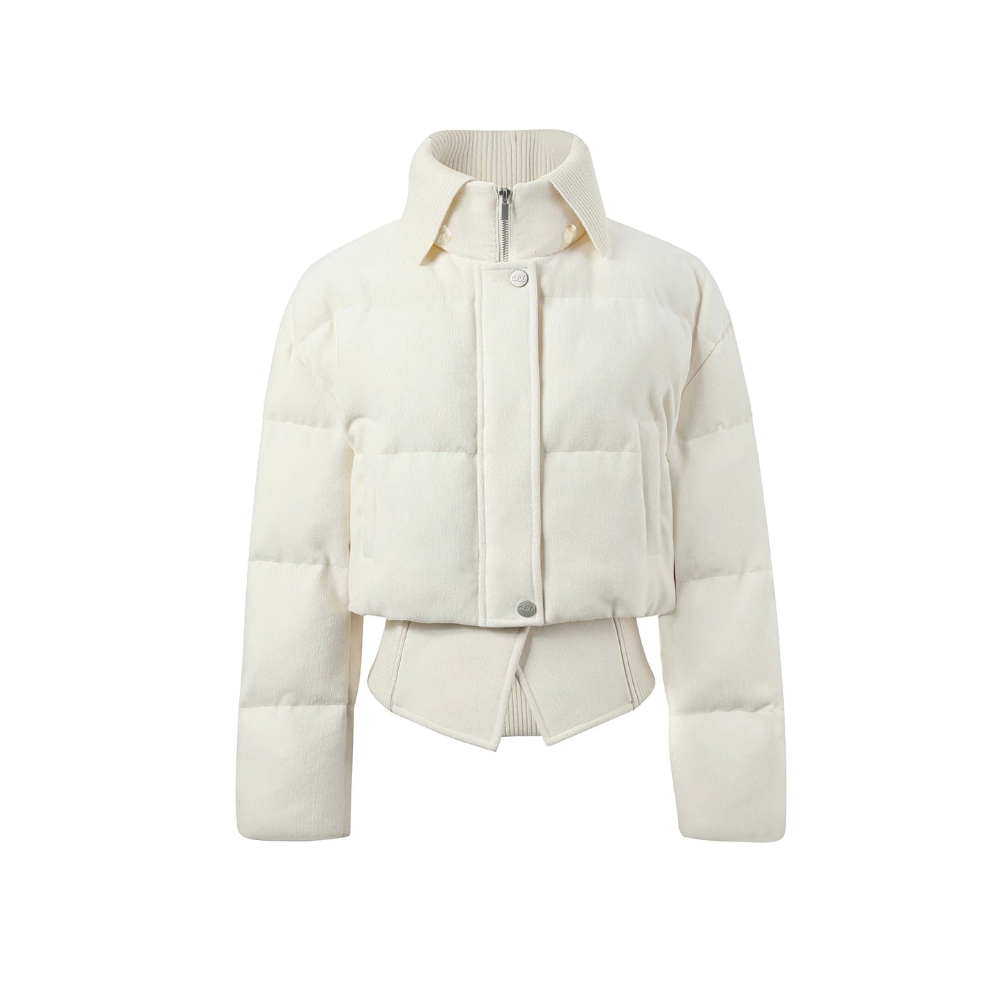 Velvet-Like Ruffle Trim Coat