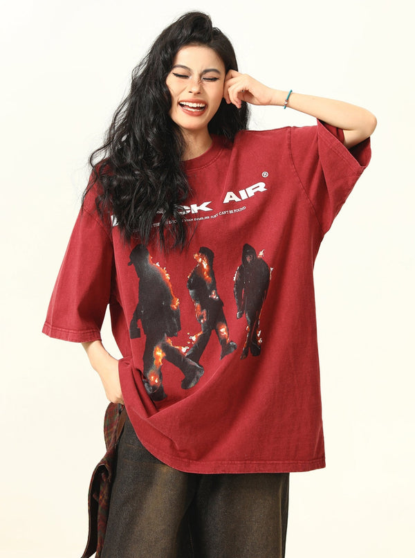 Trendy Figure Print T-Shirt