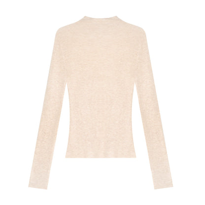 Wool-Blend Turtleneck Top