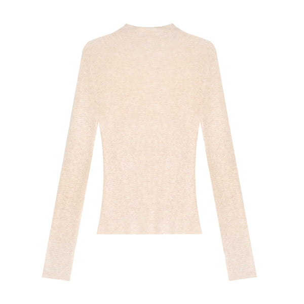 Wool-Blend Turtleneck Top