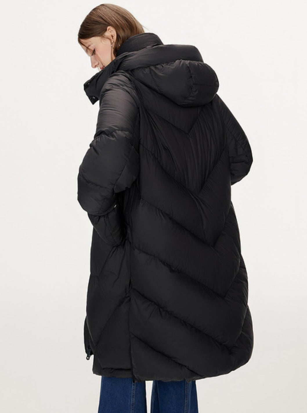 Mid-length Thickened Warm Loose Hooded Jacket