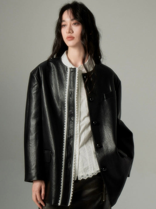 Original Design Black Leather Jacket