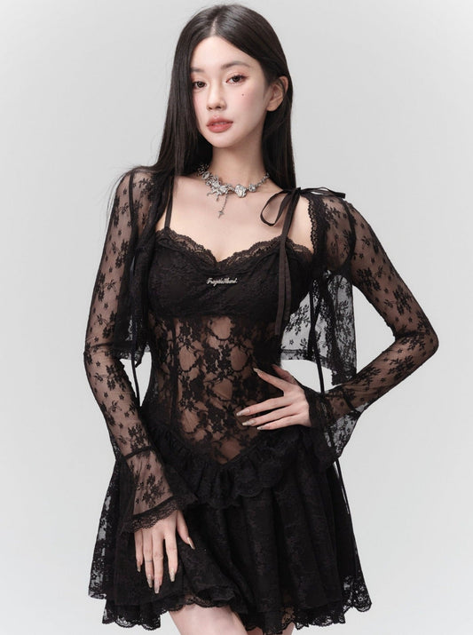 Original Night Lace Swee Black Dress