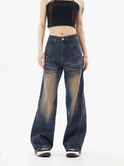 Distressed Hip Hop Denim-Hose