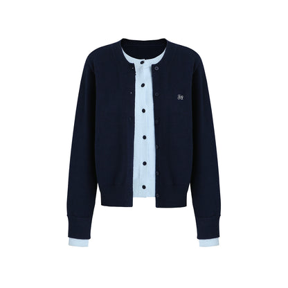 Sweet Layered Fake Two Piece Knitted Top