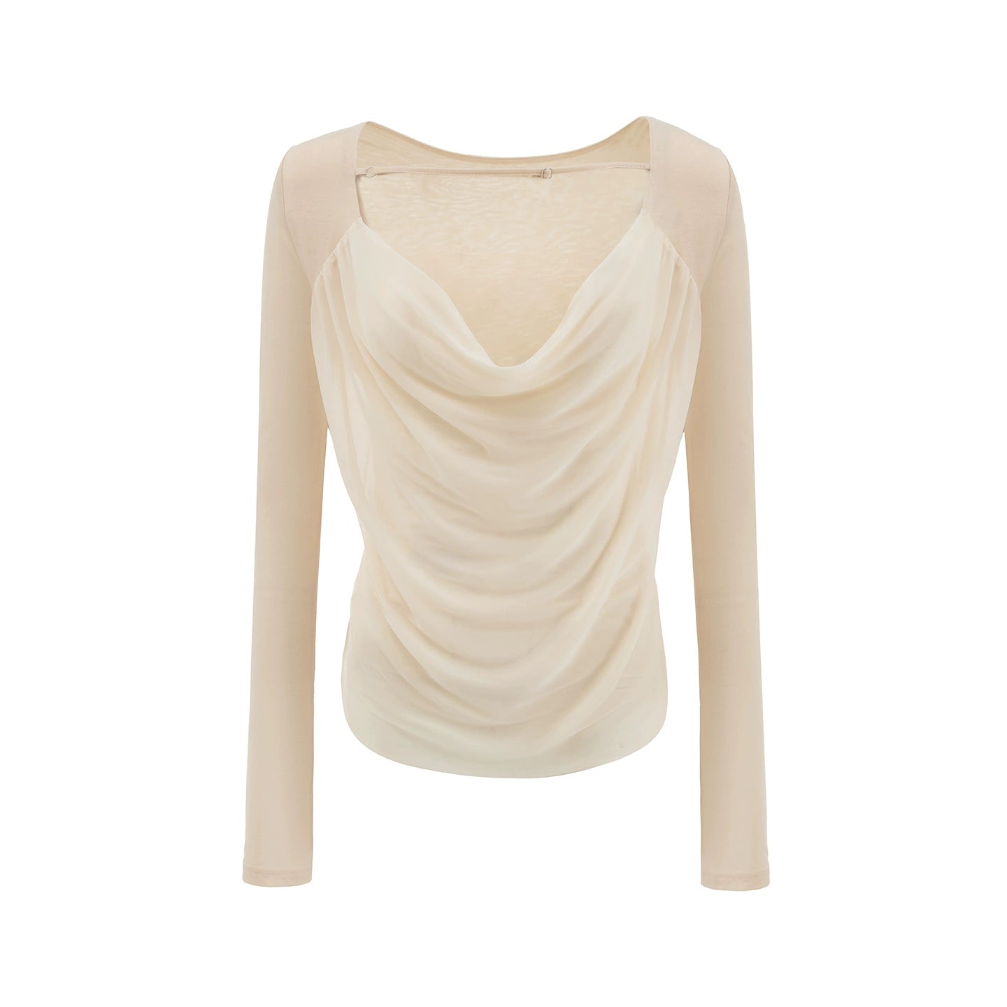 Swing Chiffon V-neck Long Sleeve Shirt