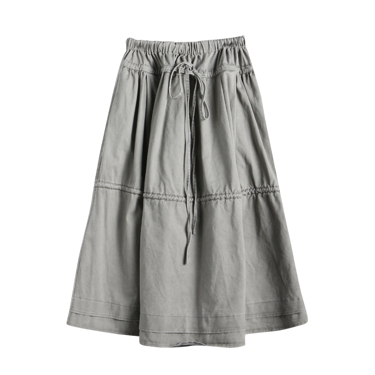 Elastic Cotton Dimensional Skirt