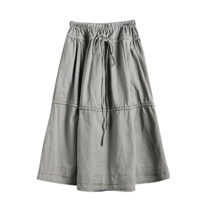 Elastic Cotton Dimensional Skirt