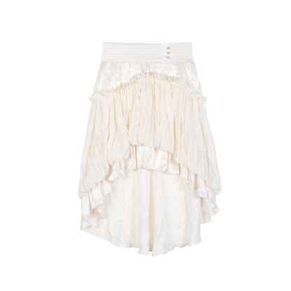 Asymmetrischer Rock mit hoher Taille