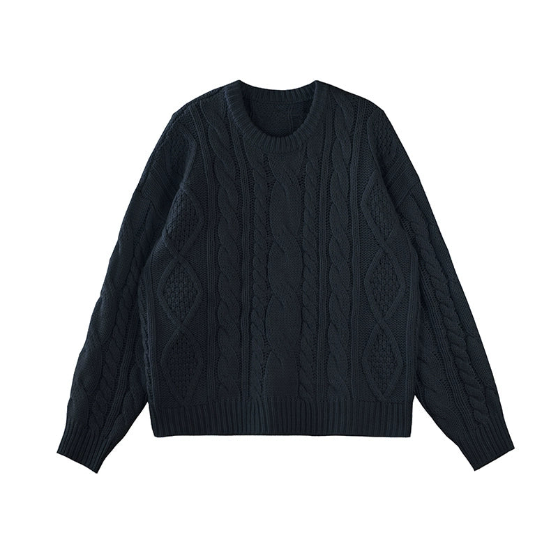 Twisted Cable Thick Knit Sweater 