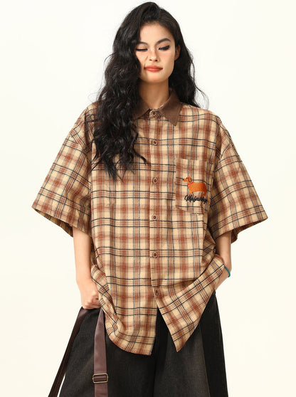 Retro Maillard Plaid Shirt