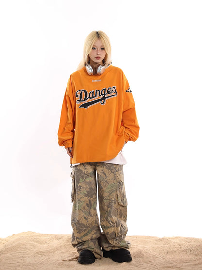 American High Street V-Ausschnitt Jersey Sweatshirt