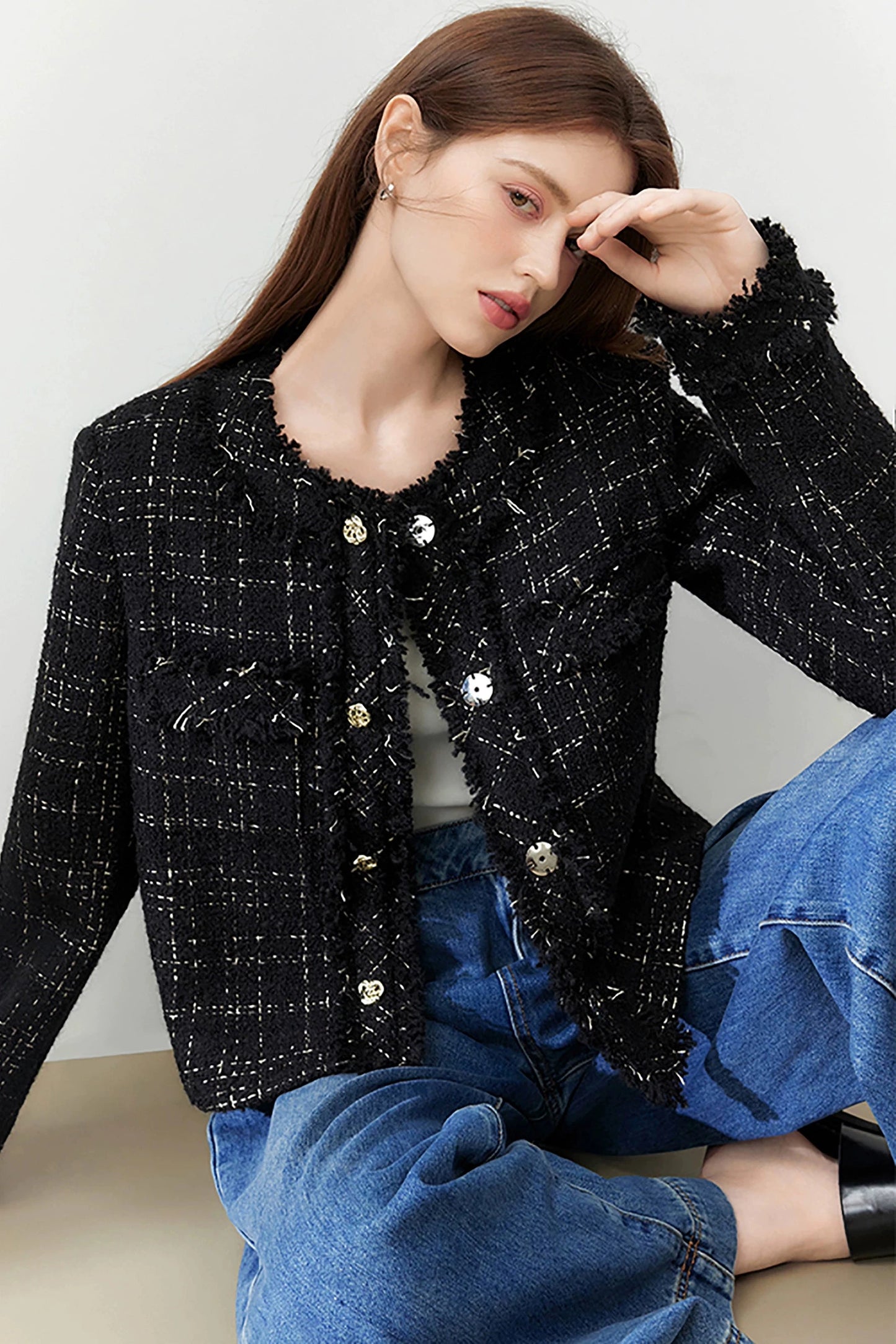 French Tweed Short Coat