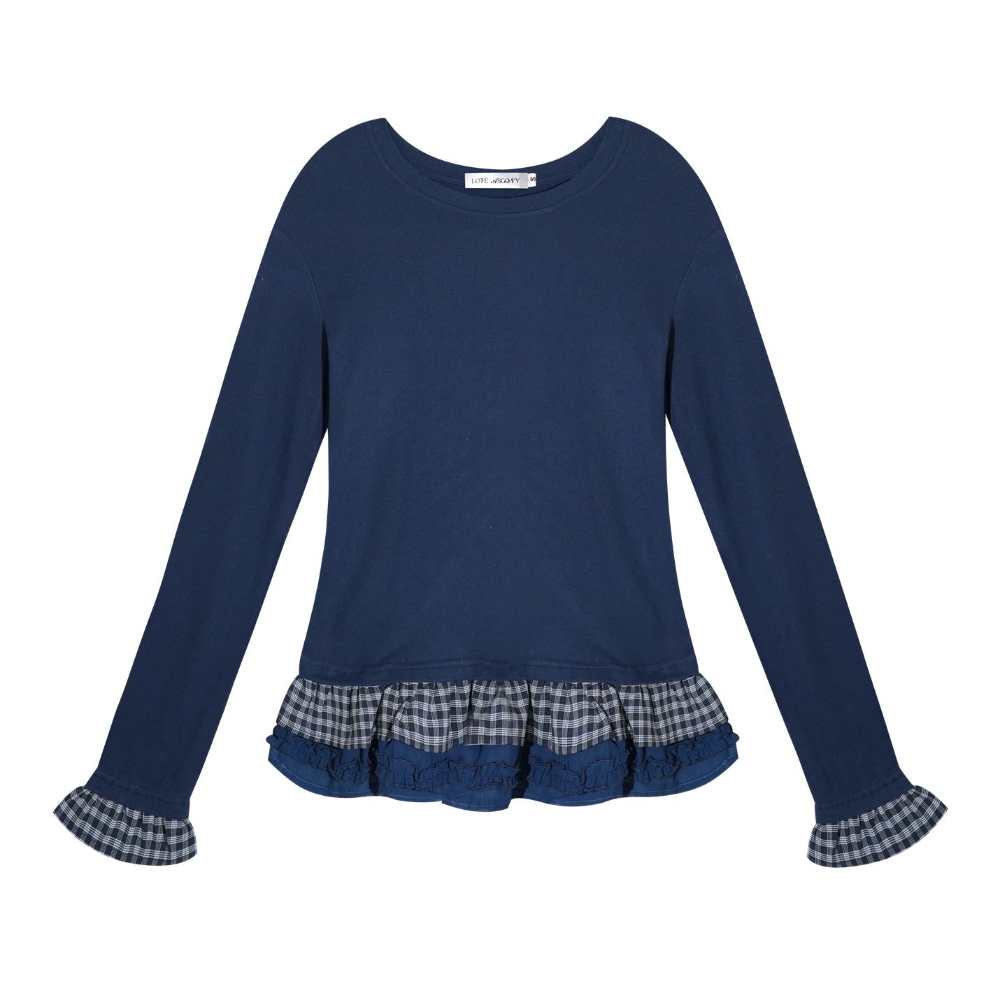 Velvet Wool Plaid Base Layer Top