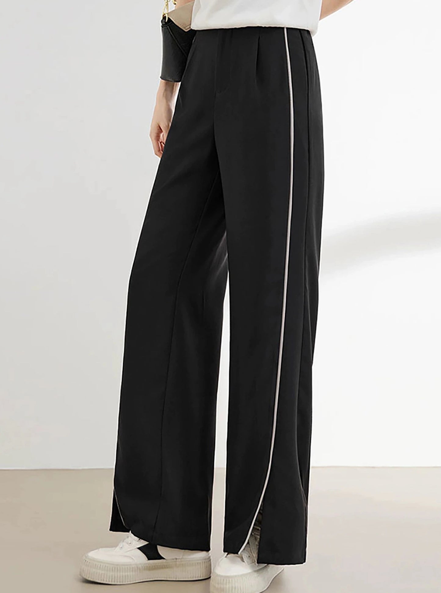 Thin Straight-Leg Pants