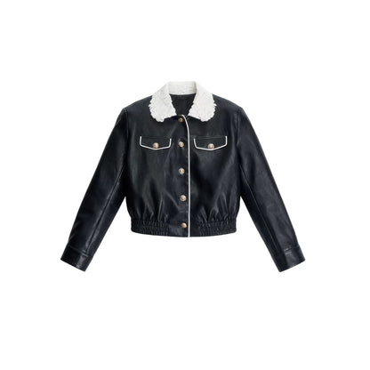 Lace Undercurrent Leather Jacket