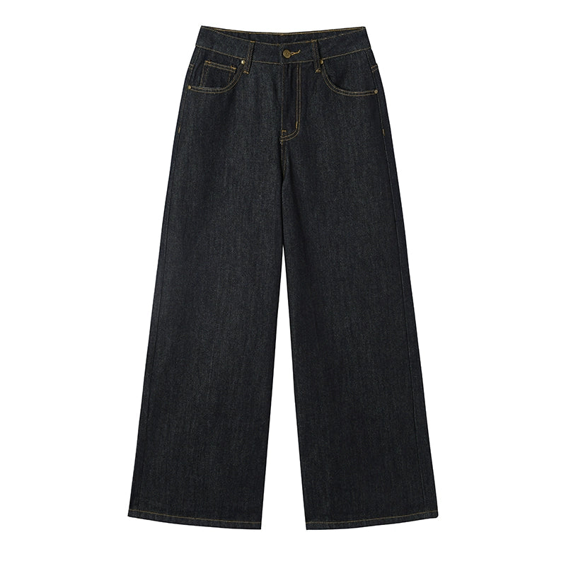 Retro Asymmetric Denim Pants