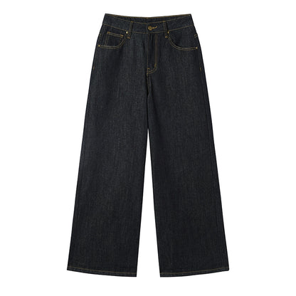 Retro Asymmetric Denim Pants